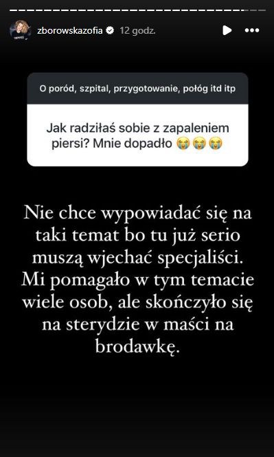 Zofia Zborowska urządziła instagramową sesję Q&A