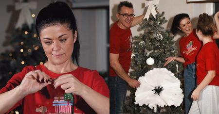 Katarzyna Cichopek i Maciej Kurzajewski chwalą się własnoręcznie wykonaną ozdobą choinkową. Pomagała im CÓRKA celebrytki (FOTO)