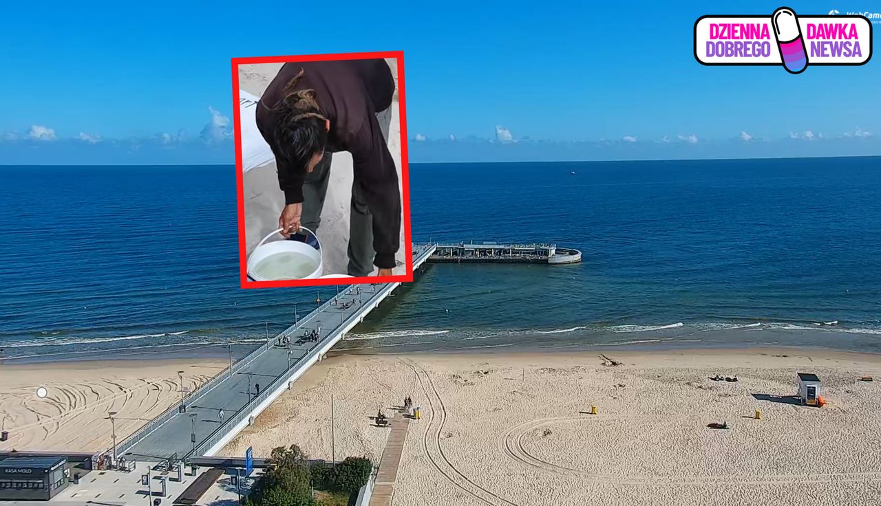 Taki widok w Kołobrzegu. Nagranie niesie się po sieci