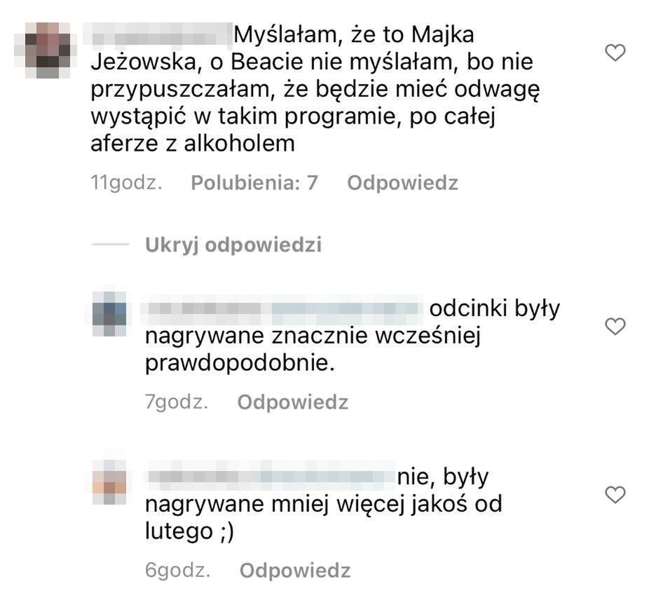 Komentarze po eliminacji Beaty Kozidrak