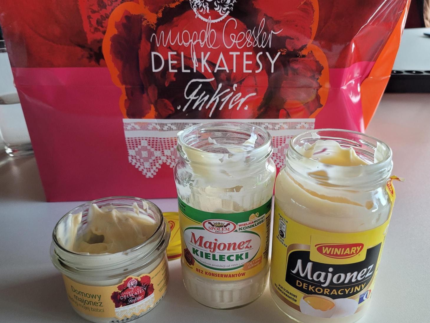 Test majonezów - z logo Magdy Gessler, Kielecki i Winiary