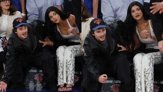 Kylie Jenner i Timothee Chalamet ekscytują się na meczu koszykówki. Urocza z nich para? (ZDJĘCIA)