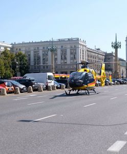 Warszawa. Trzeci dzień protestów ratowników. Centrum miasta zamienia się w lotnisko