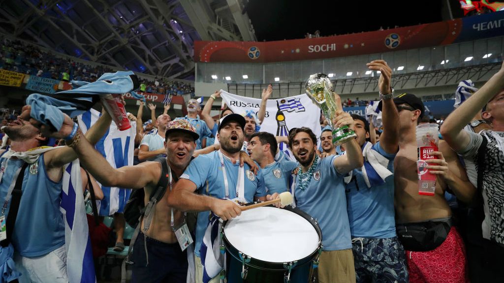 kibice Urugwaju podczas mistrzostw świata w Rosji