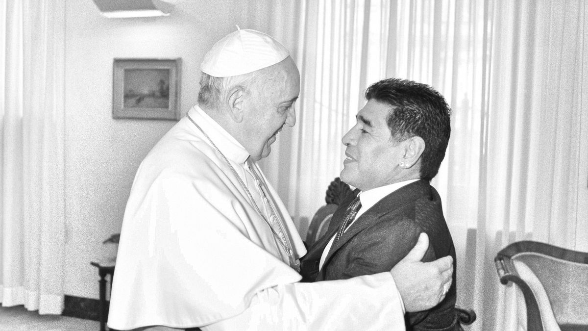 papież Francuszek i Diego Maradona