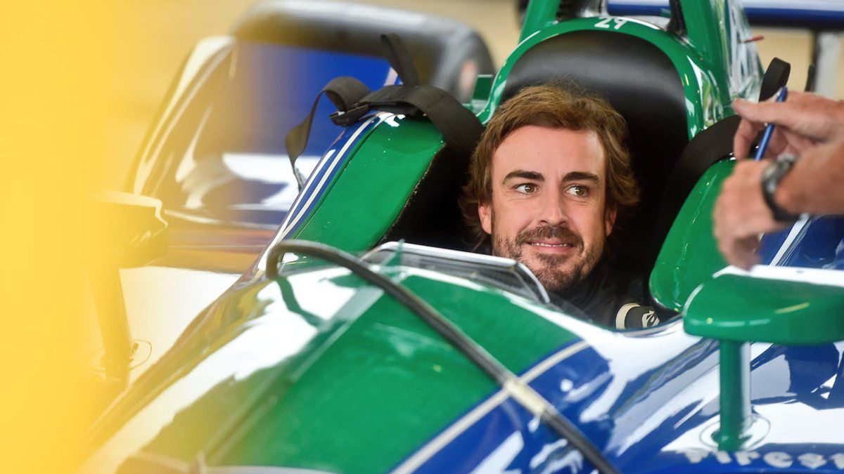 Fernando Alonso podczas testów IndyCar