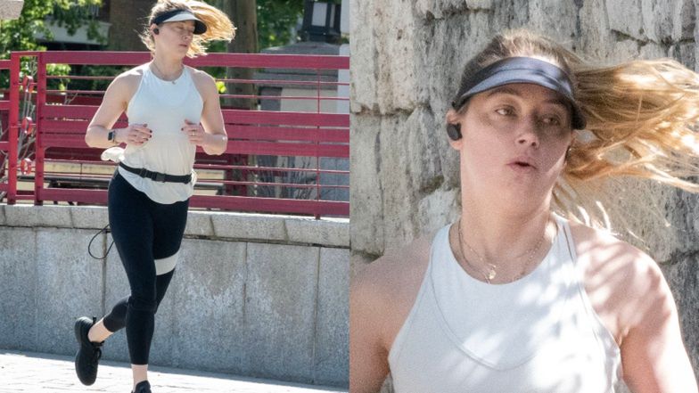 Odmieniona Amber Heard oddaje się joggingowi na ulicach Madrytu (FOTO)