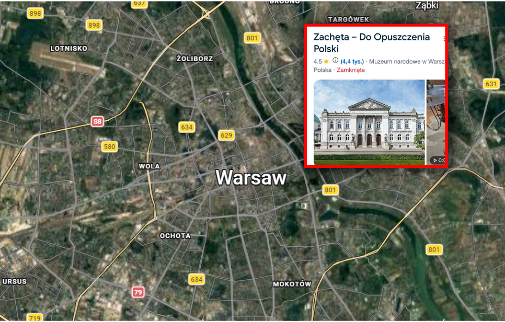 Zalały Warszawę. Wulgarne nazwy w Mapach Google