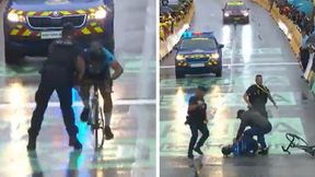Tour de France: policjant powalił kolarza. Wiadomo, kim był