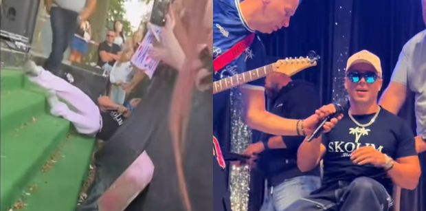 Skolim RUNĄŁ JAK DŁUGI ze sceny podczas koncertu! Występ dokończył na siedząco. Management już wydał oświadczenie (WIDEO)