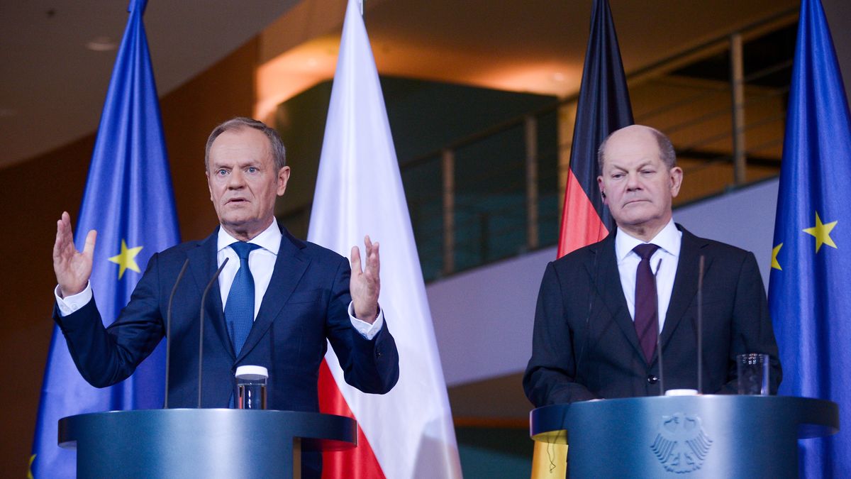 Donald Tusk, Olaf Scholz
Marcin Obara
kanclerz, konferencja konferencji, konferencja prasowa, polityk polityka, premier, w berlinie, wizyta zagraniczna