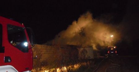 Pożar budynku gospodarczego w Miłkowie