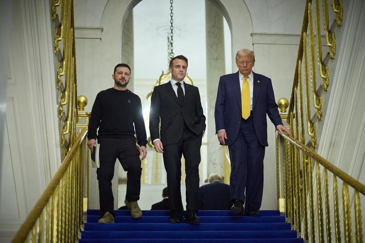 Zełenski, Macron i Trump spotkali się w Paryżu 