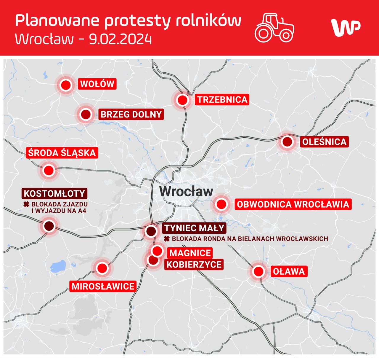 Wrocław otoczony będzie blokadami drogowymi. Na niektórych ruch będzie całkowicie zablokowany