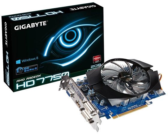 Gigabyte Radeon HD 7750 2 GB DDR3 karta graficzna zdjęcie opakowanie