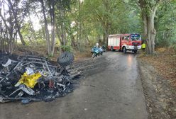 Buggy stanął w ogniu. Kierowca i pasażer nie żyją