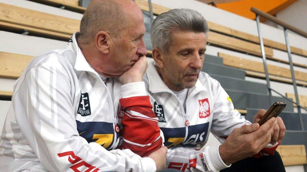 WP SportoweFakty / Jarosław Pabijan / Na zdjęciu: trener kadry Marek Cieślak z psychologiem Janem Supińskim.