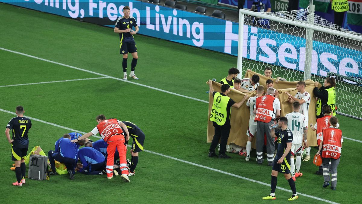 Zdjęcie okładkowe artykułu: Getty Images / Catherine Ivill - AMA / Na zdjęciu: wypadek na meczu Szkocja - Węgry