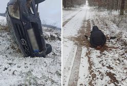 Pijany dachował autem i uciekł. Wytropił go Pax