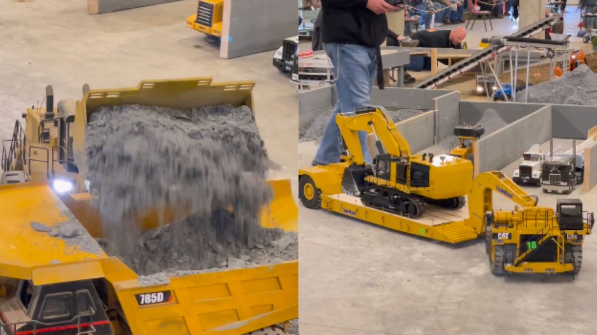 Miniaturowa kopalnia hitem sieci. Zachwyt wzbudzają zdalnie sterowane maszyny