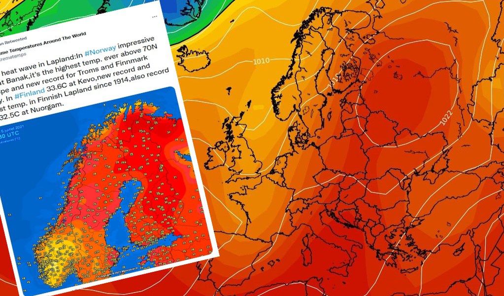 Rekordowe temperatury w Skandynawii 