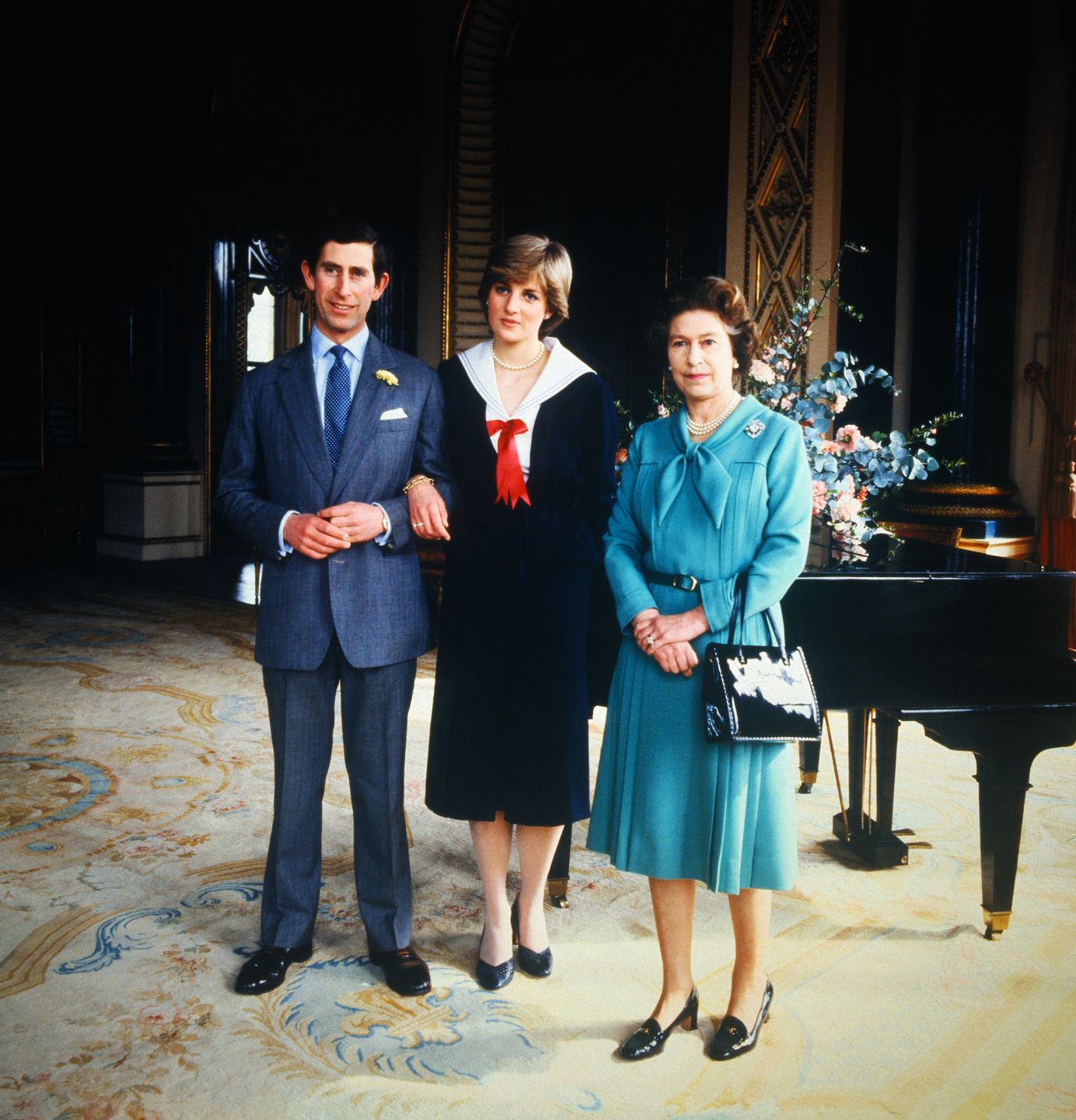 Król Karol III, księżna Diana, królowa Elżbieta II