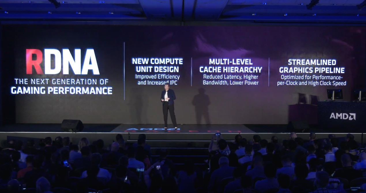 Lisa Su zapowiada mikroarchitekturę RDNA / Fot. YouTube (AMD)