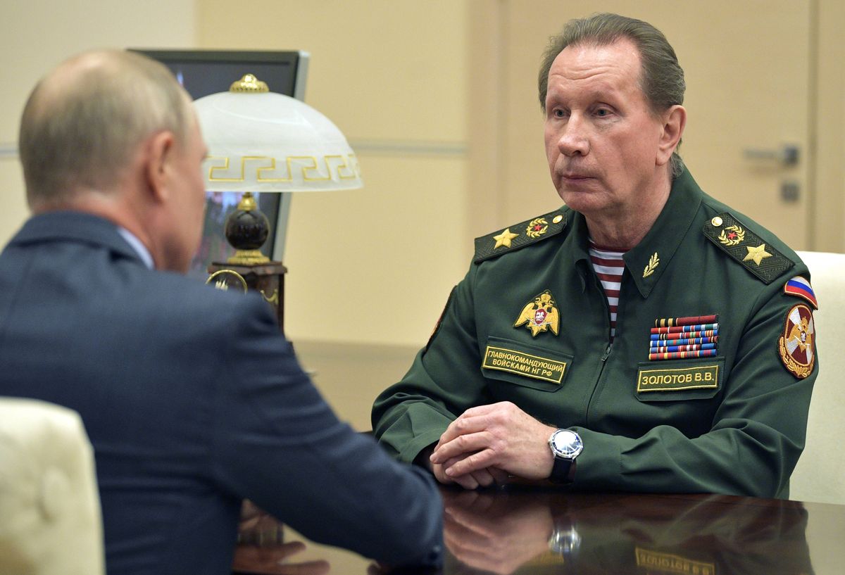 Wiktor Zołotow podczas spotkania z Władimirem Putinem 