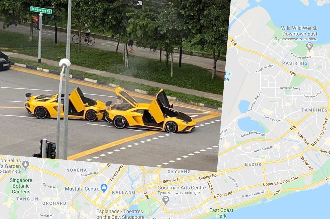 Stłuczka roku? W Singapurze żółty aventador zderzył się z żółtym aventadorem