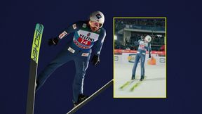 Tylko zobacz. Tak Stoch zareagował tuż po skoku (WIDEO)