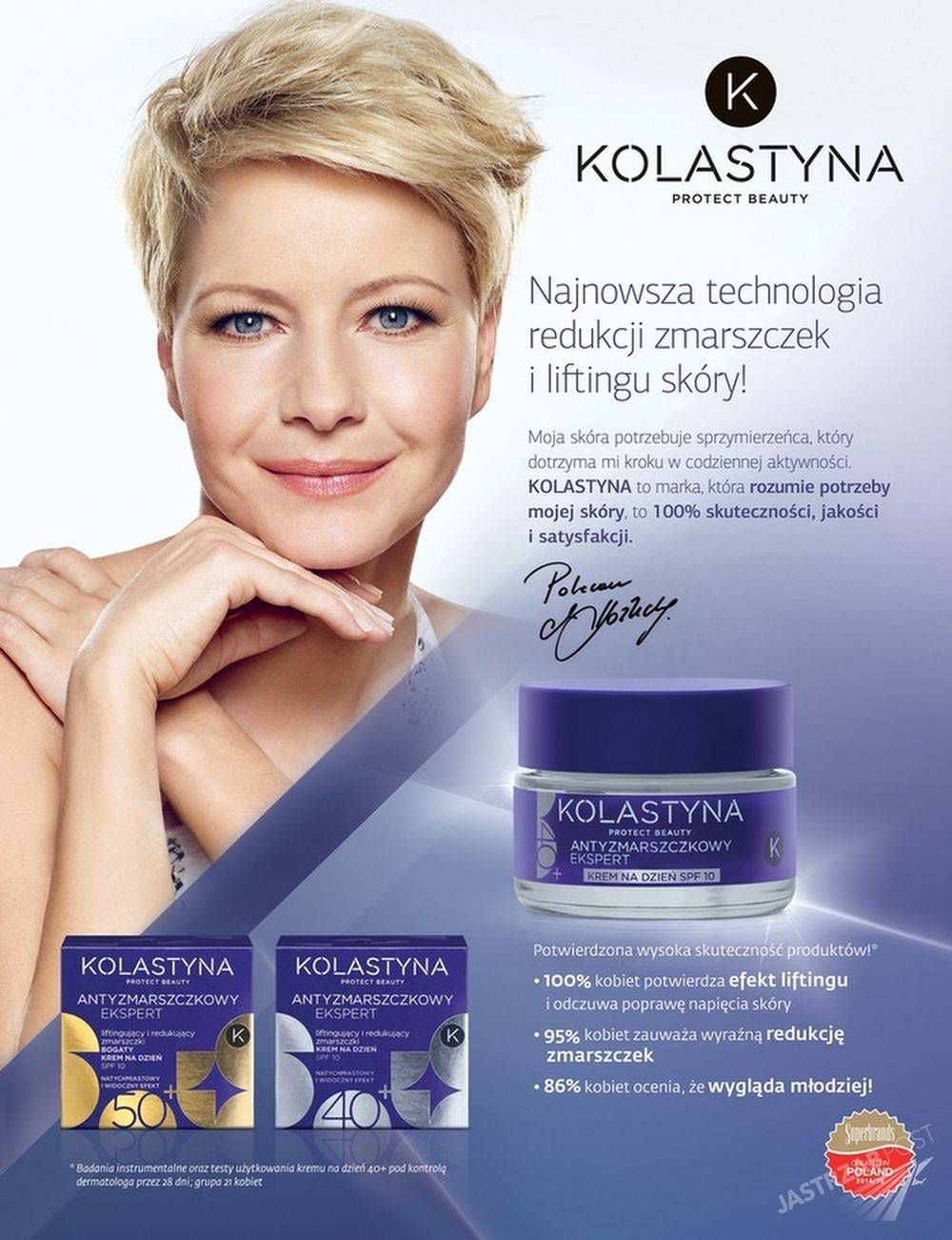 Małgorzata Kożuchowska ambasadorką marki Kolastyna Fot. screen z wirtualnemedia.pl