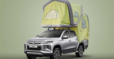 Mitsubishi L200 może być kamperem. Wystarczy niemiecki namiot
