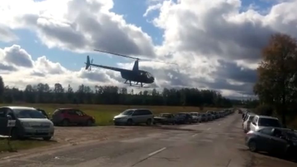 Zdjęcie okładkowe artykułu: Facebook /  / Helikopter na Rajdzie Lipawy
