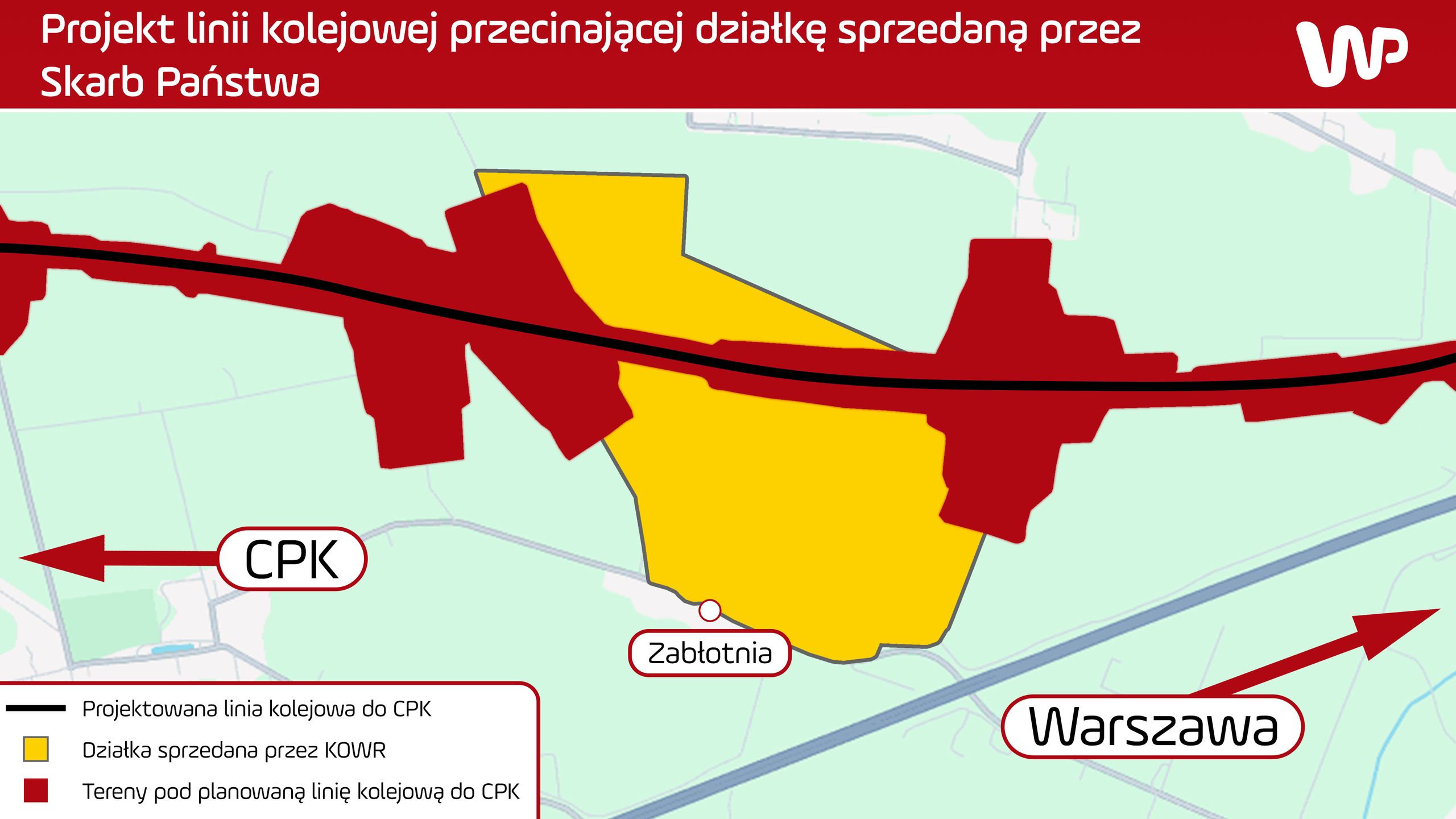 Linia kolejowa przecina działkę sprzedaną przez KOWR