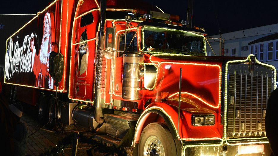 Ciężarówka Coca Coli w Ostrołęce