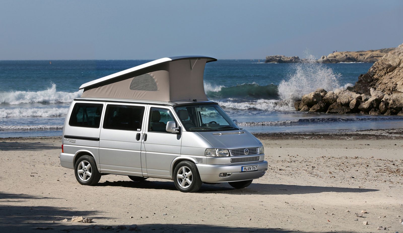 Volkswagen California przygotowany przez firmę Westfalia, która oferowała również własne kampery. 