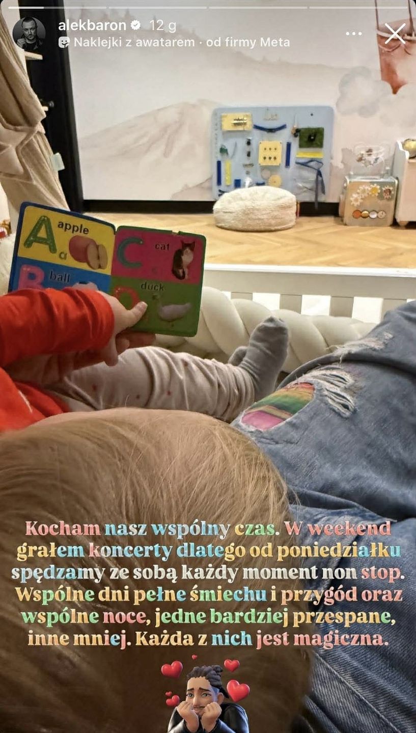 Baron spędza czas z synem