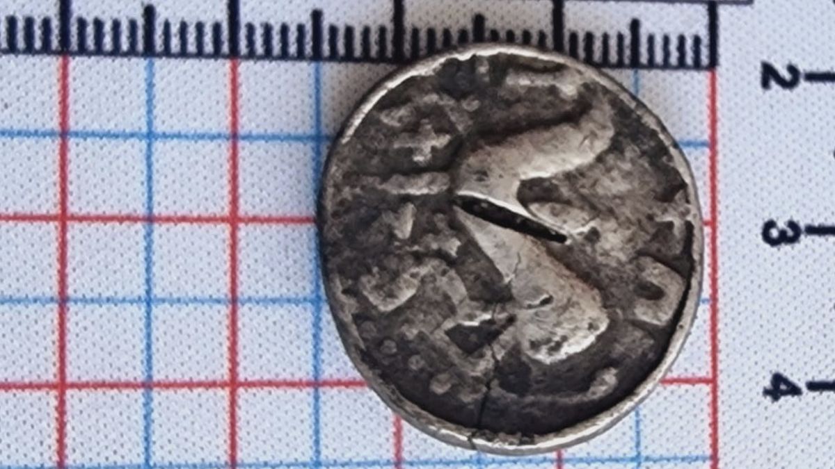 Celtycka moneta odnaleziona przez 