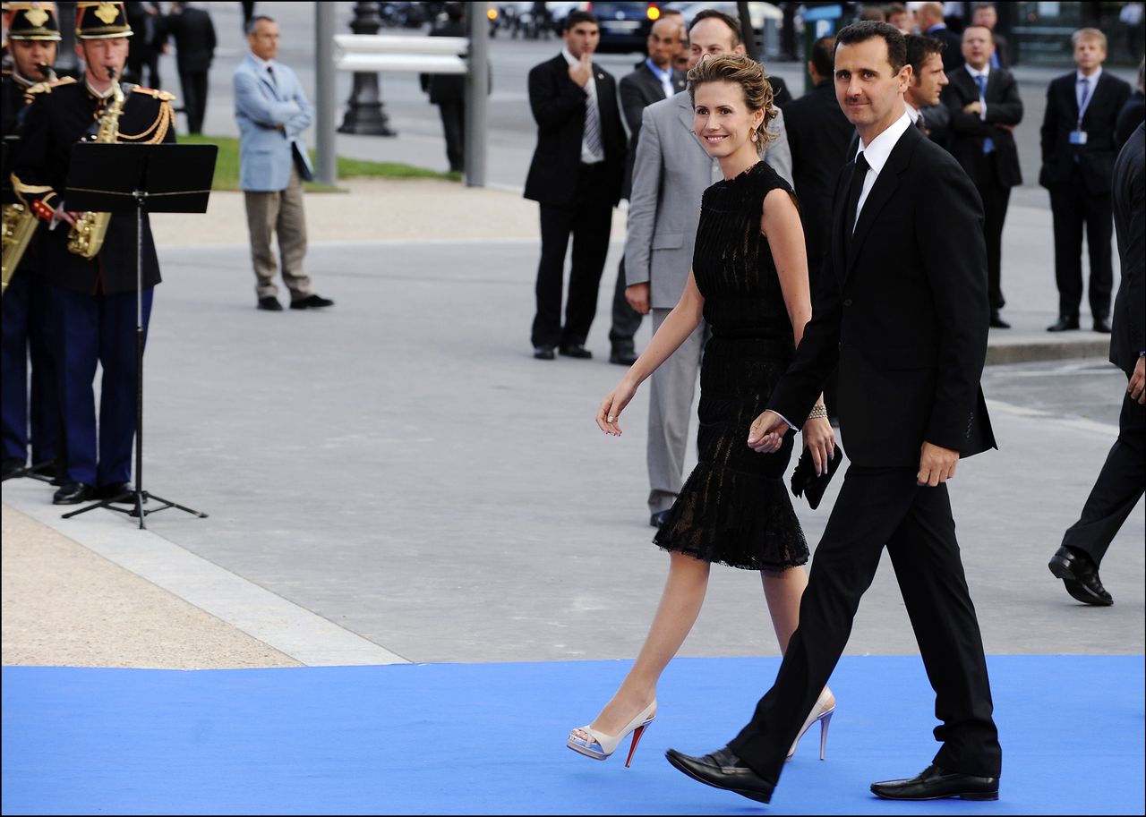 Alma al-Asad with her husband, Bashar al-Assad in Paris
