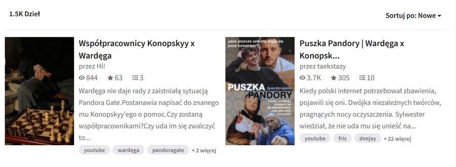 Fanfiki o Konopskim i Wardędze