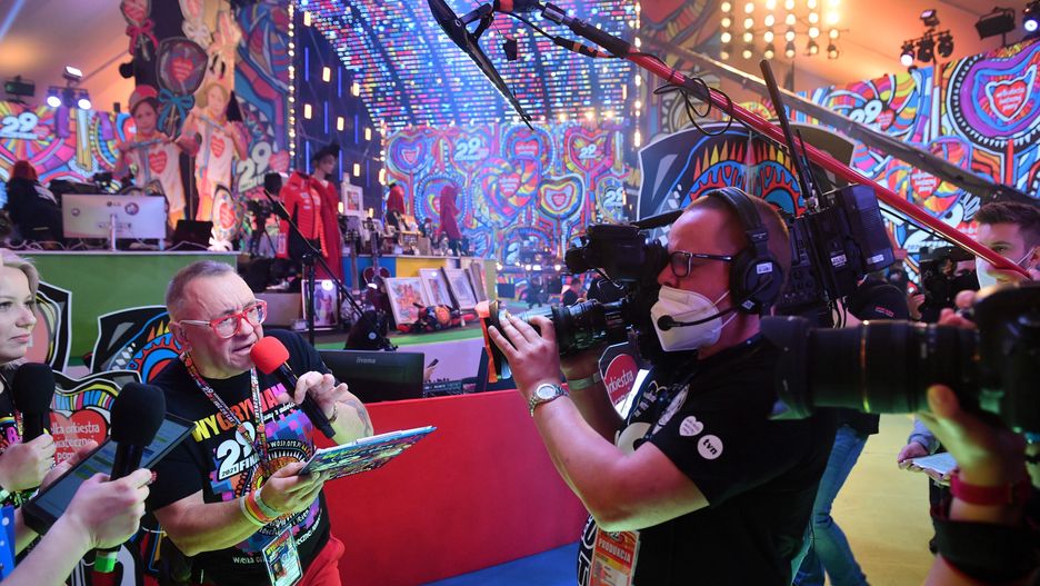 Warszawa. Na zdjęciu prezes zarządu Fundacji Wielkiej Orkiestry Świątecznej Pomocy Jerzy Owsiak