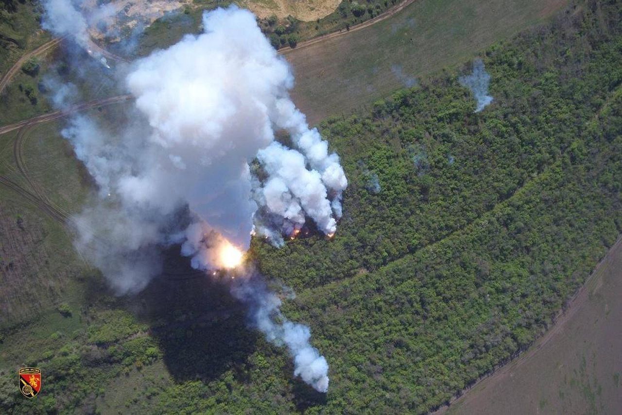 Rosyjski Buk-M1 ostrzelany przez Ukraińców