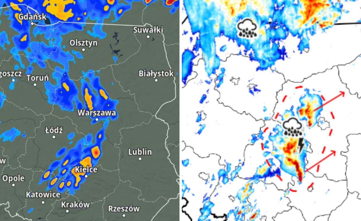 Ulewy i burze nad Polską. Front sunie przez kraj. Złe wieści ws. wtorku