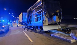 Bus wjechał w ciężarówkę na A4. Dwie osoby ranne