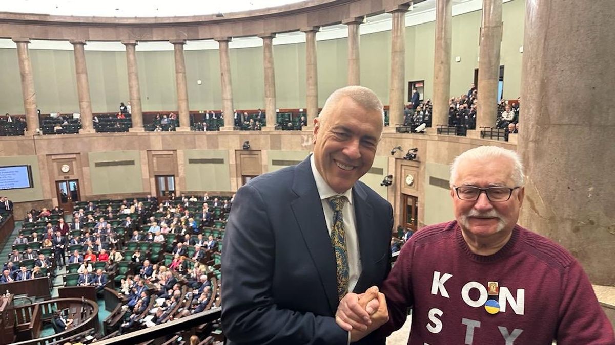 Roman Giertych i Lech Wałęsa