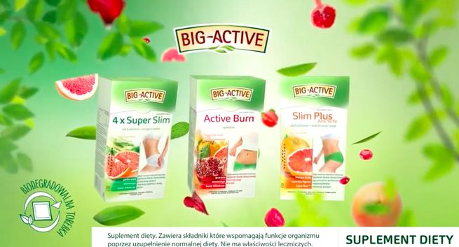 Big-Active promuje w internecie herbatki wspomagające odchudzanie