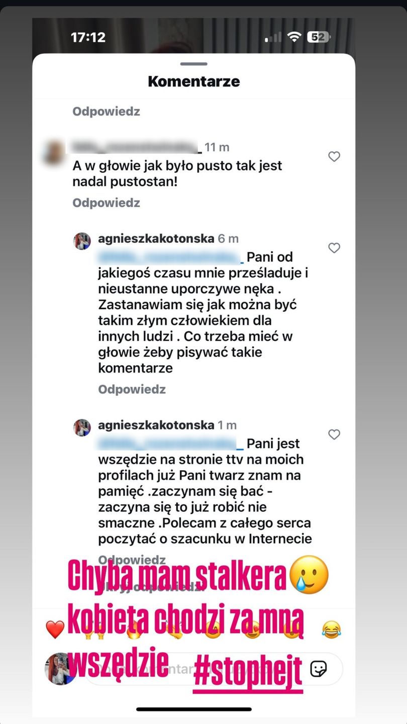 Agnieszka Kotońska walczy ze stalkerem