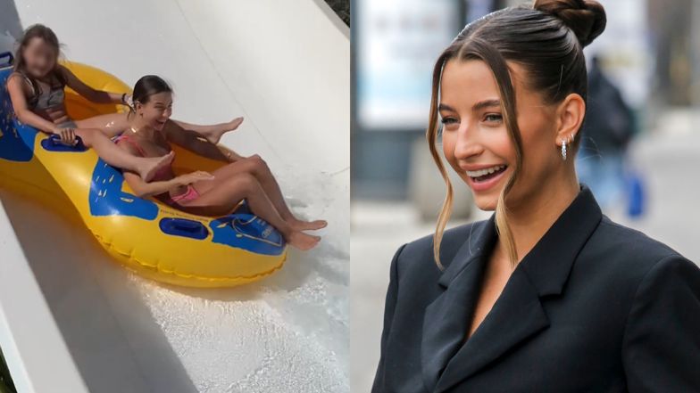 Julia Wieniawa szaleje w parku wodnym