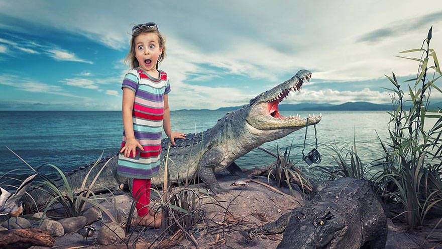 Niezwykłe zabawy ojca z aparatem, dzieciakami i grafiką 1