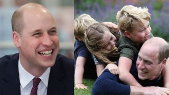 Książę William tarza się z dzieciakami po trawie na urodzinowych zdjęciach (FOTO)